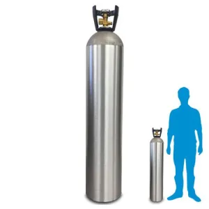 110 CF ALUMINUM HELIUM CYLINDER WITH HANDLE