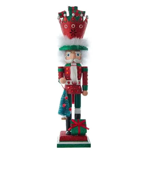 18" Red & Green Nutcracker With Presents