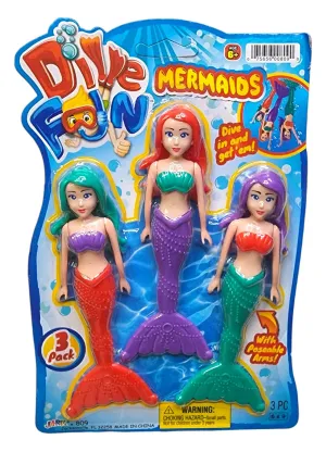 3-Pack of Dive Fun Mermaid Swim Toys