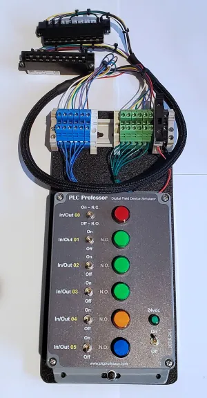 30- Universal Digital Field Device Simulator Wired to I/O Module Terminal Blocks