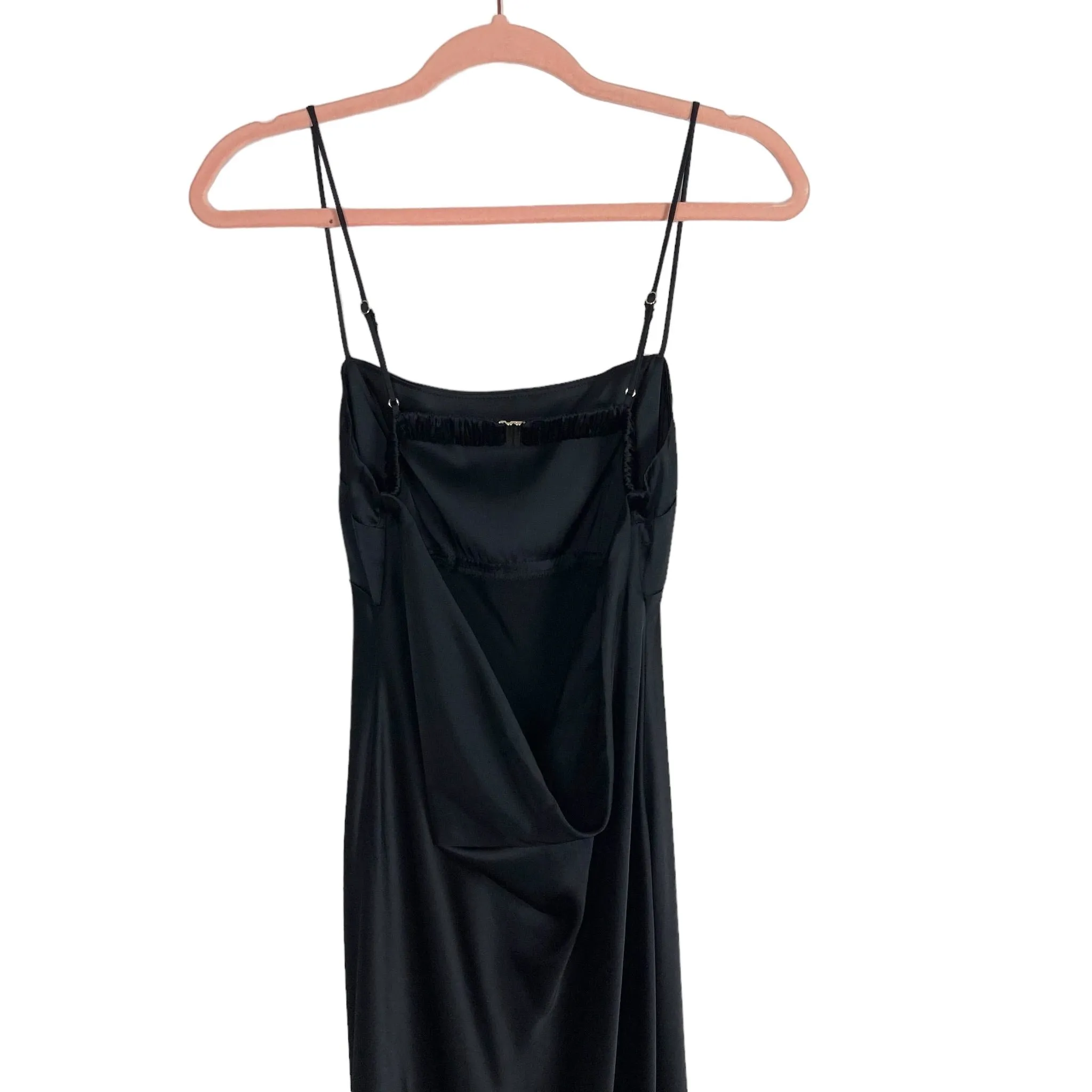 Abercrombie & Fitch Black Satin Exposed Back Dress NWT- Size S