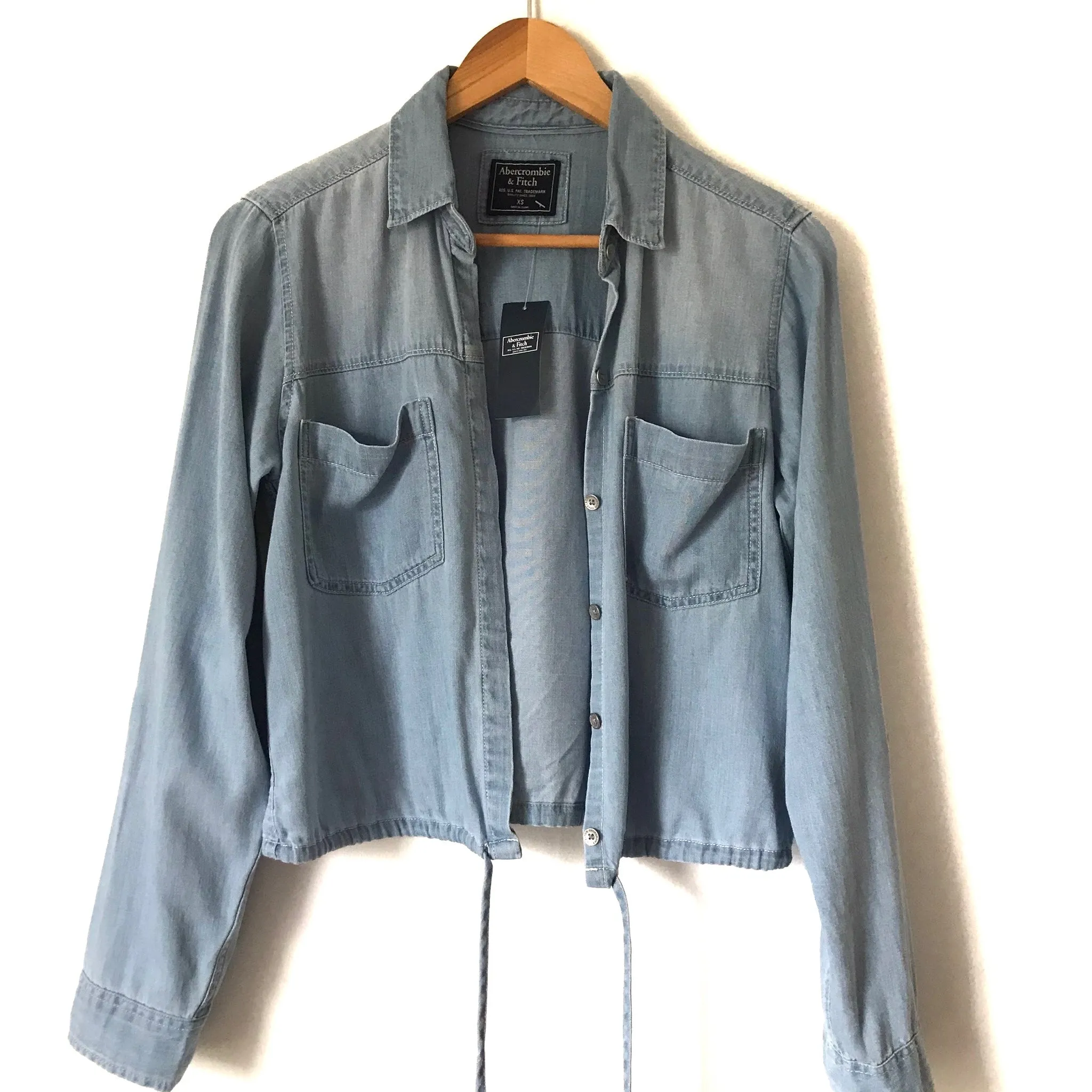 Abercrombie & Fitch Chambray Button Up Drawstring Waist NWT- Size XS