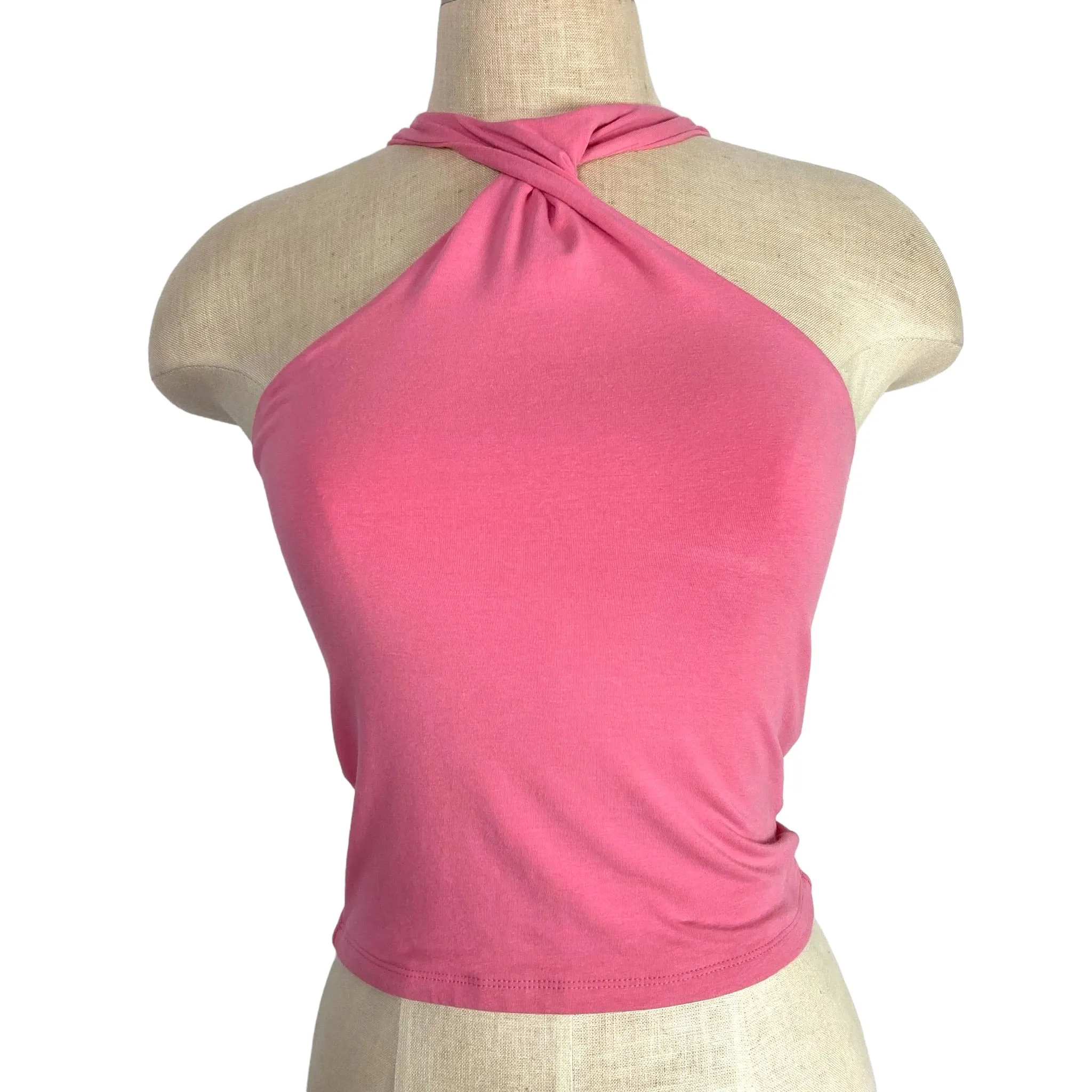 Abercrombie & Fitch Pink Twisted Neckline Tank- Size S