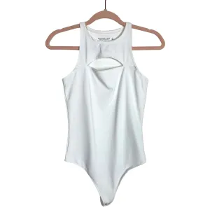 Abercrombie & Fitch White Cut Out Tank Bodysuit- Size S (see notes)