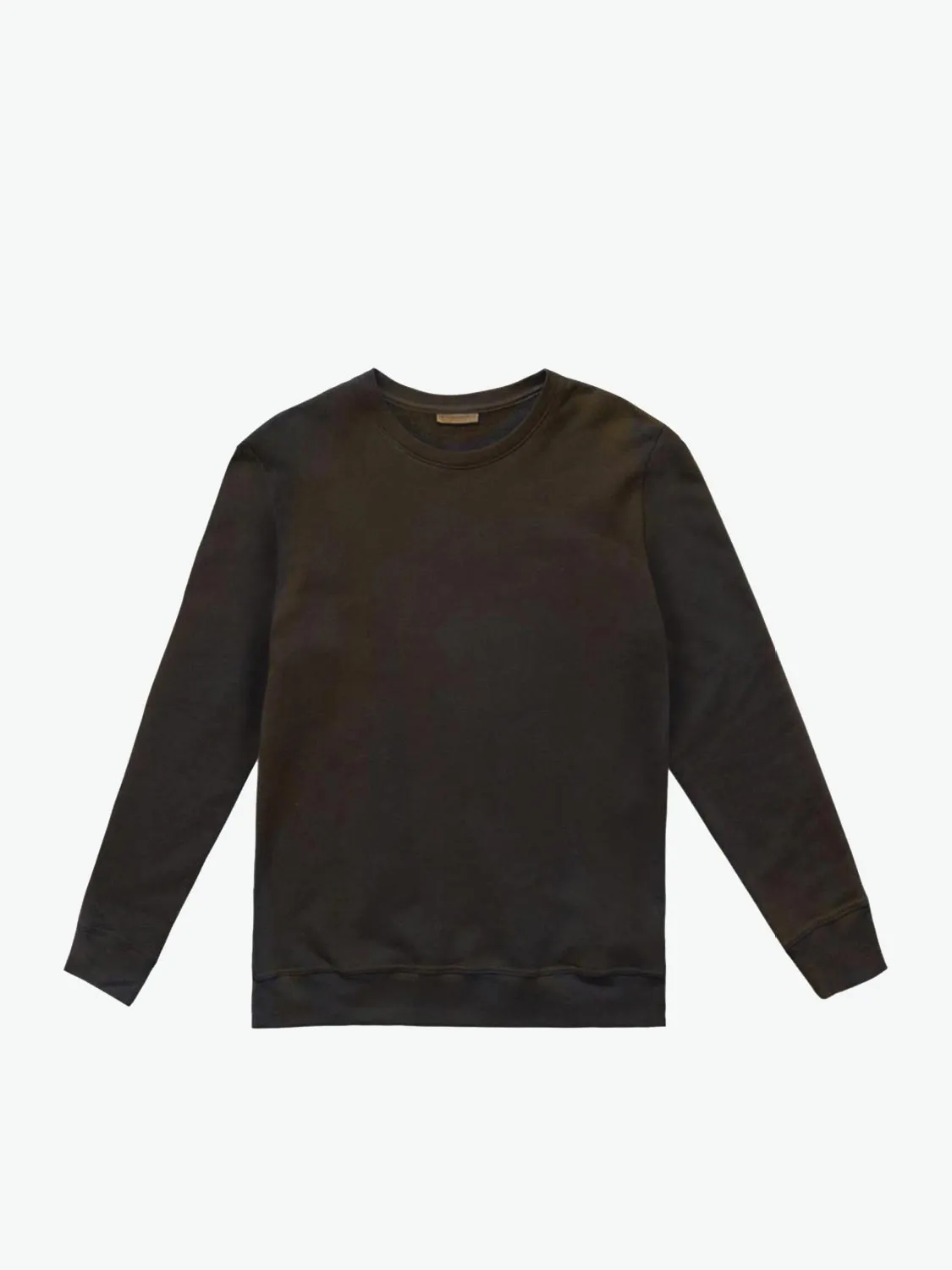 Acid Dye Organic Cotton Crew Neck Sweatshirt Meteorite