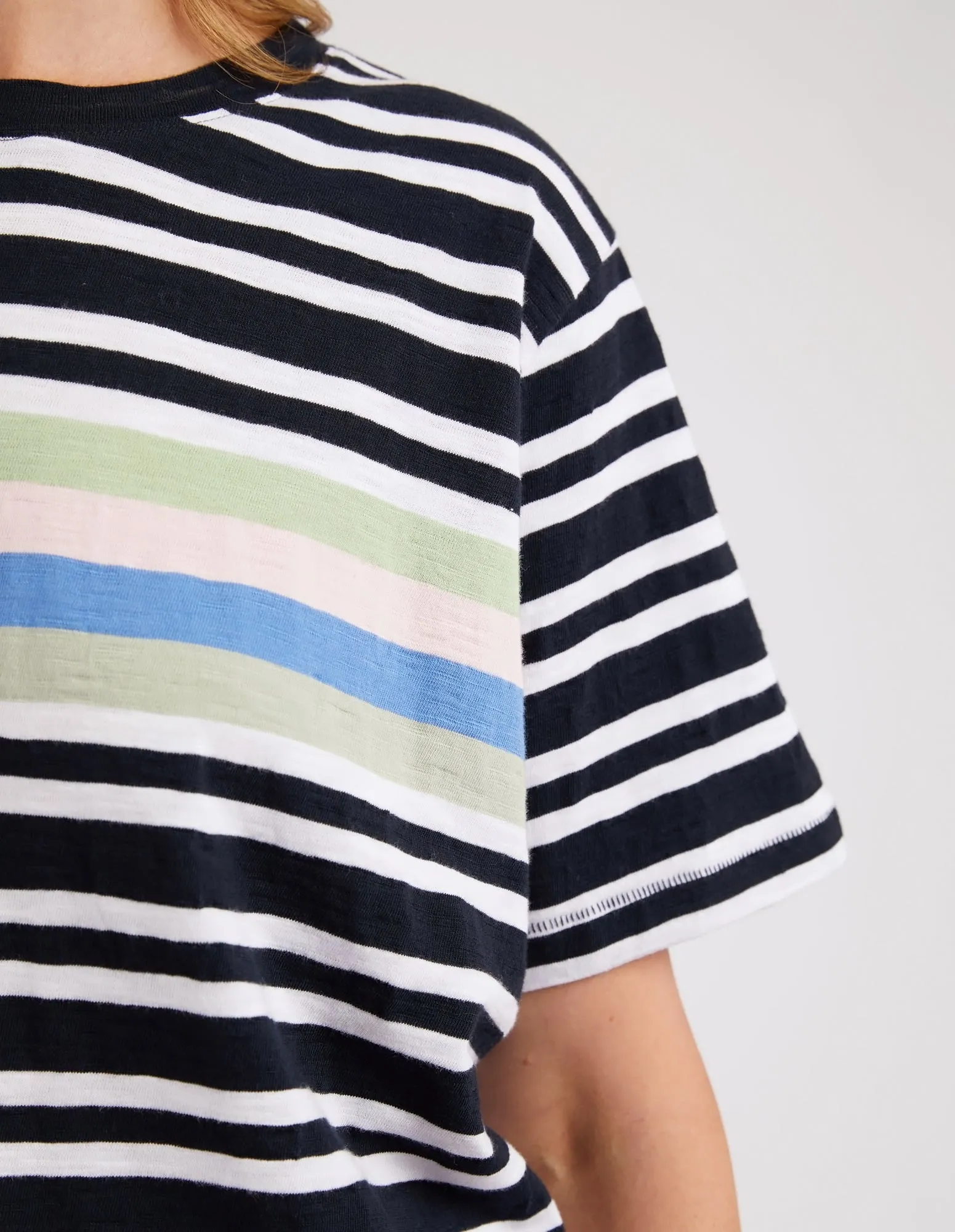 Aligner Tee Navy And White Stripe