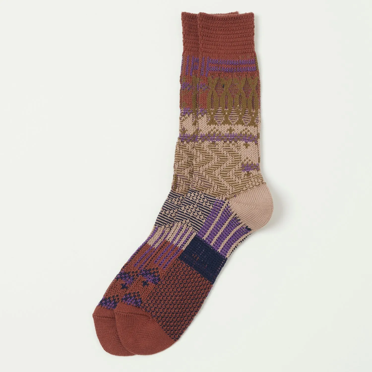 Anonymous Ism Multi Links JQ Crew Sock - Brown