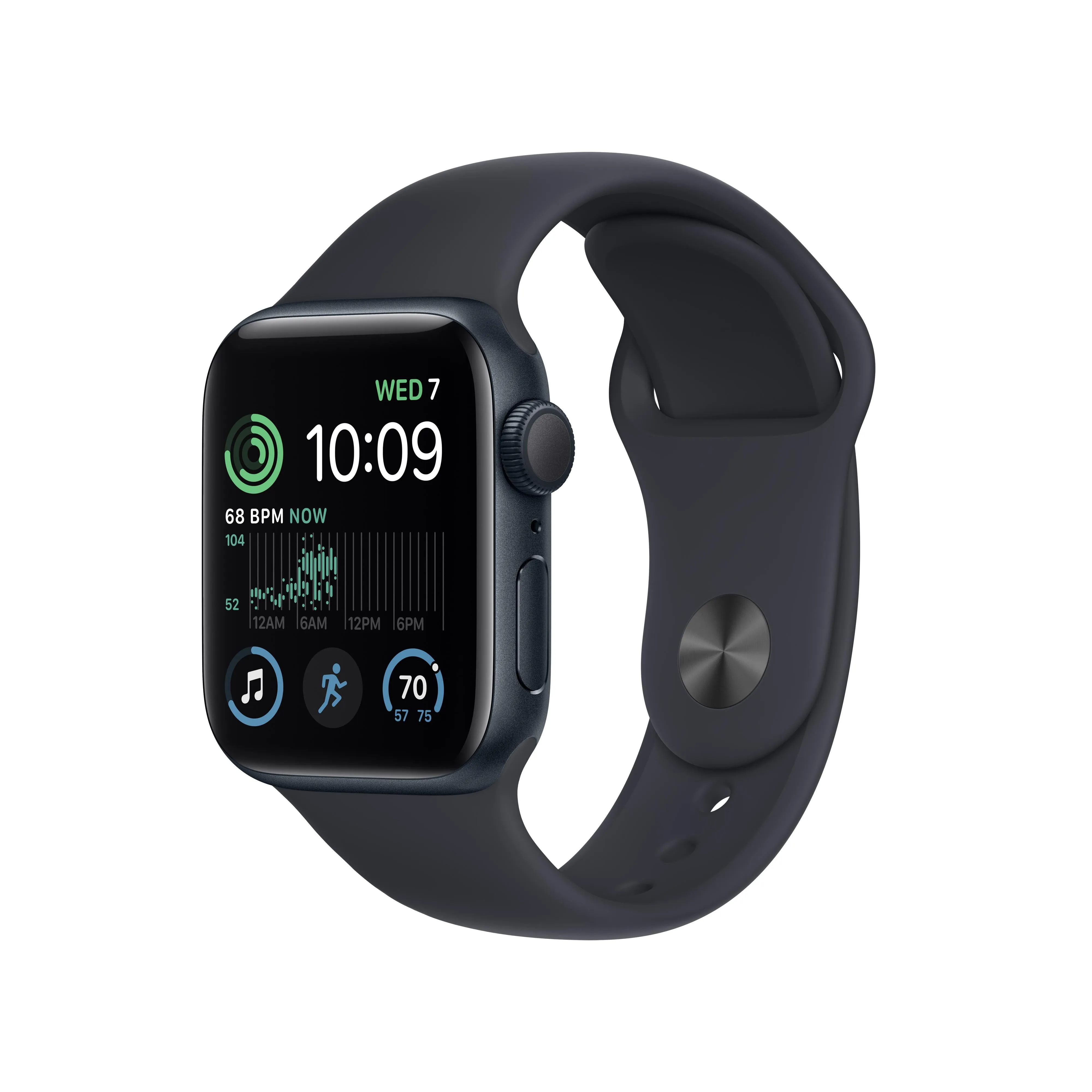 Apple Watch SE GPS 40mm Midnight Aluminium Case with Midnight Sport Band - Regular