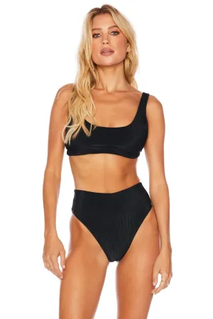 Beach Riot Women's Ribbed Peyton Swimsuit Top - Black