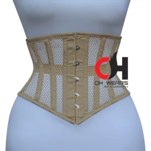 Beige Hourglass Mesh Underbust Corset