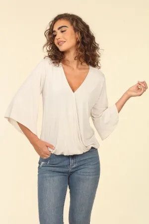 Bell Sleeve Banded Top