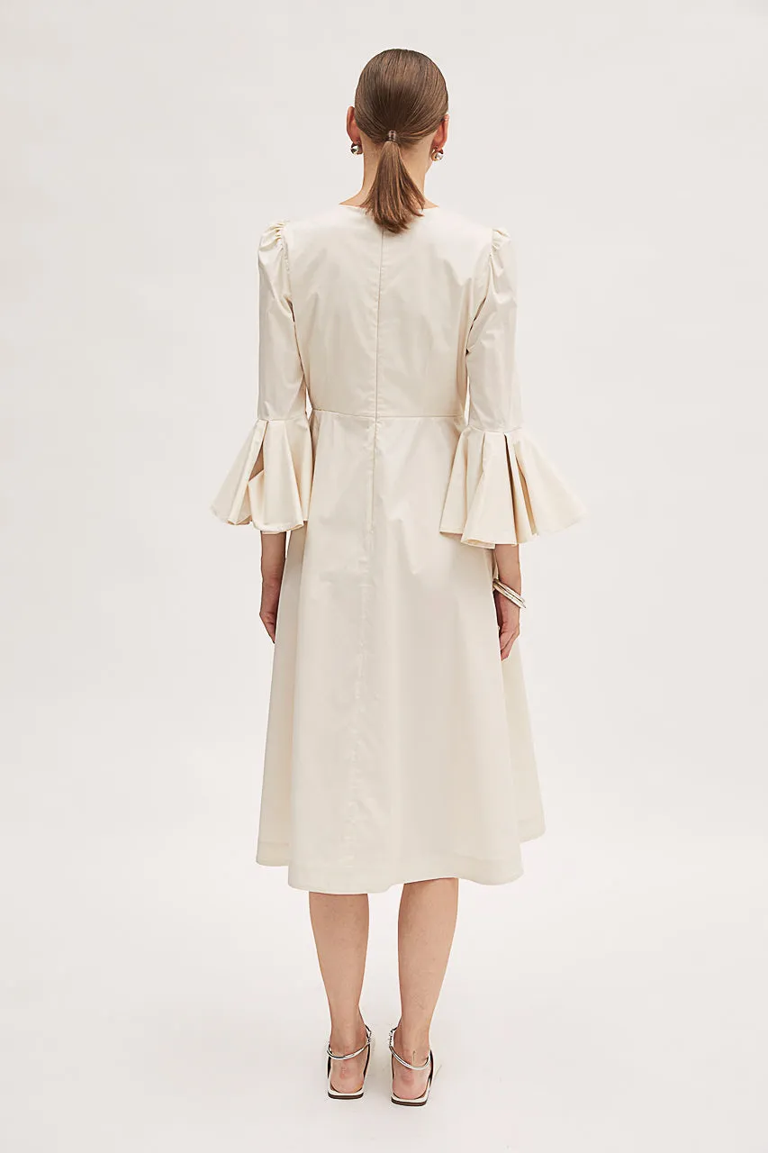 Bell Sleeve Dress - Cream