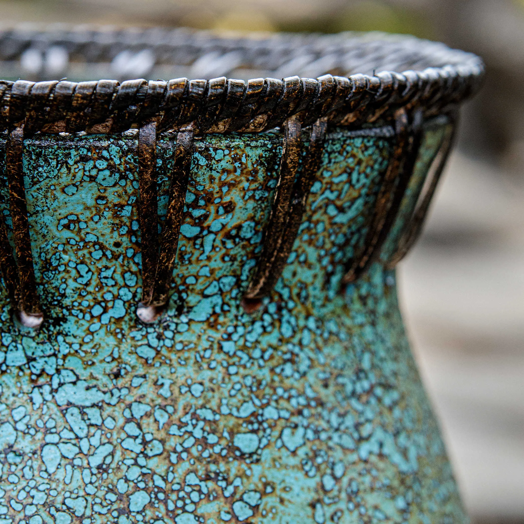 Blue Stone Vase Set of 2