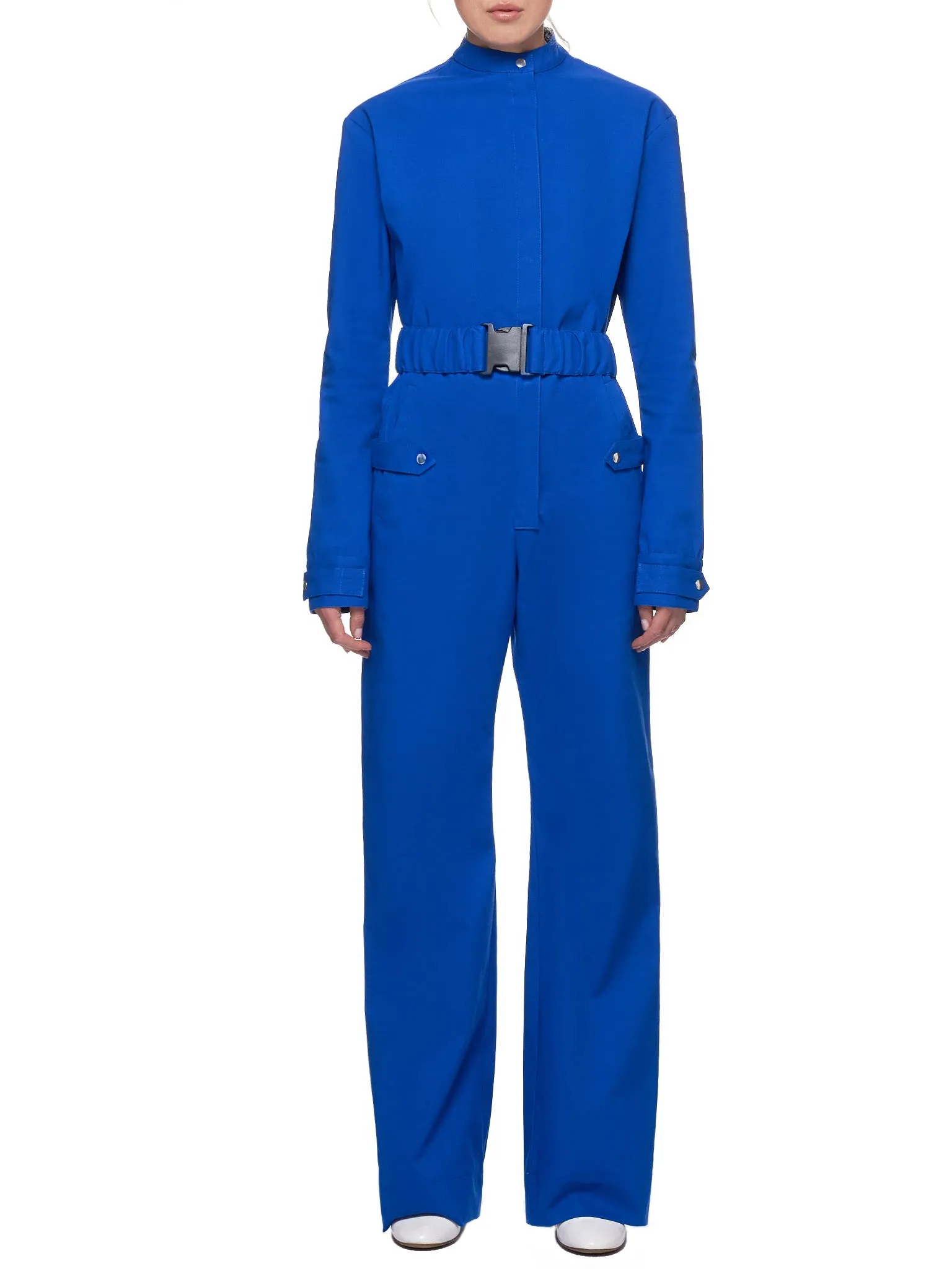 Bonded Cotton Belted Overall Jumpsuit (COMB1001-BC-ROYAL-BLUE)