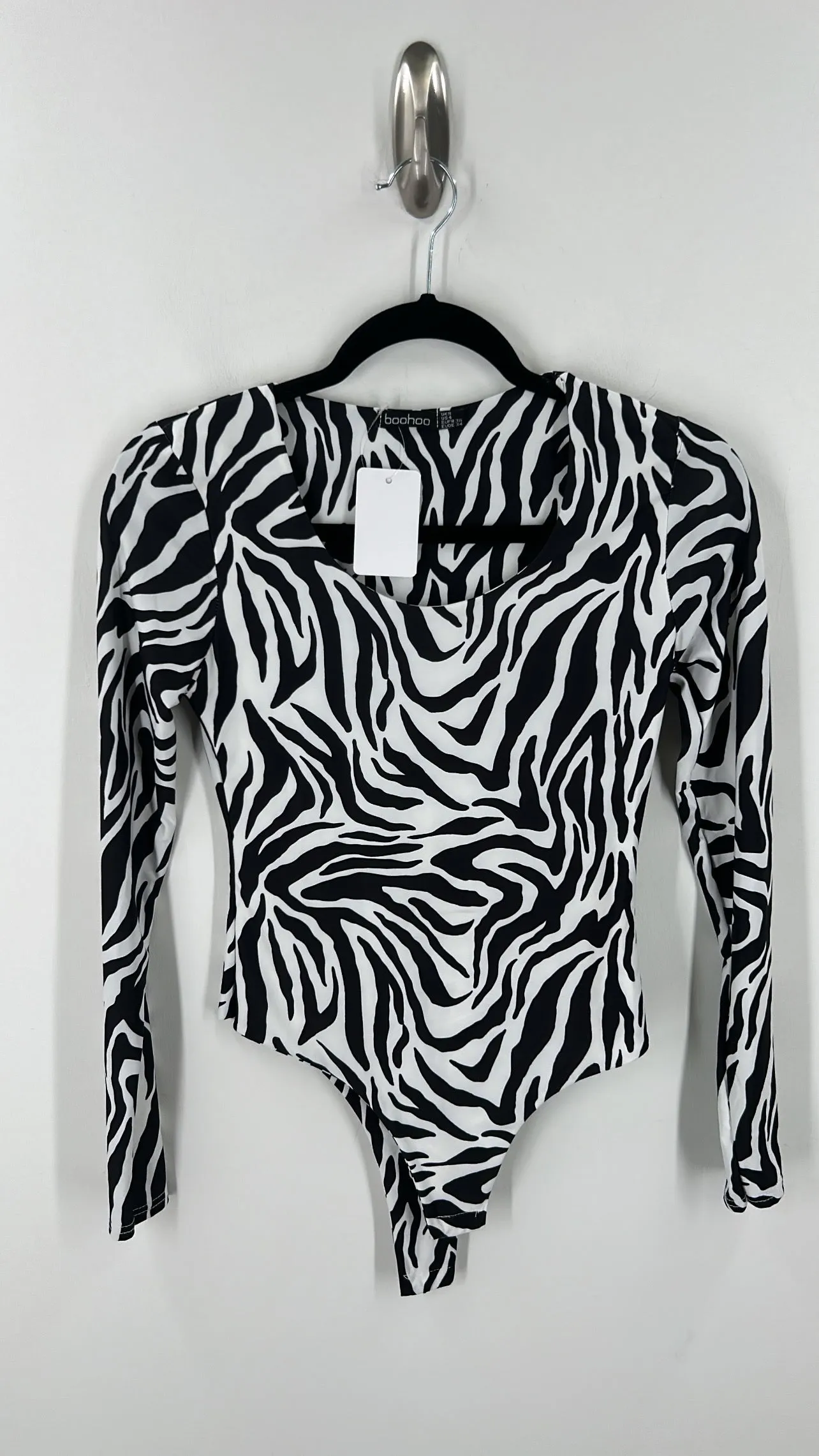 BooHoo Zebra Print Bodysuit, 4