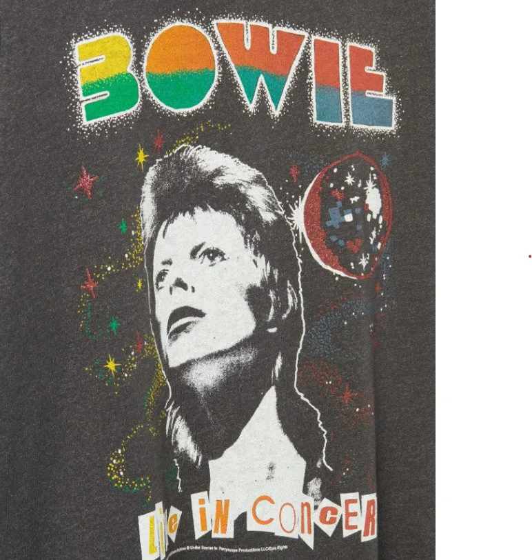 Bowie Live In Concert Rock and Roll Tee Shirt by Junk Food