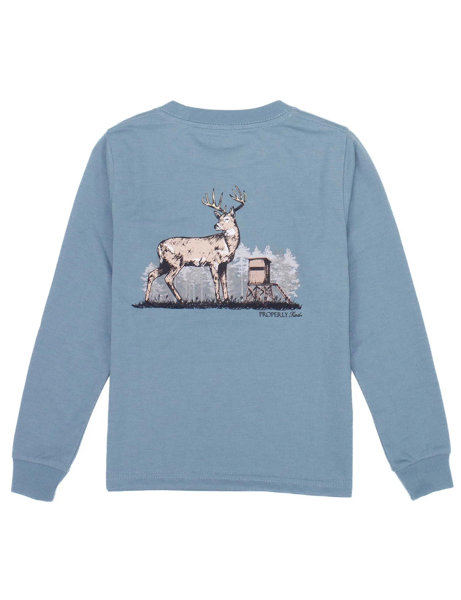 Boys Deer Season LS, Steel Blue