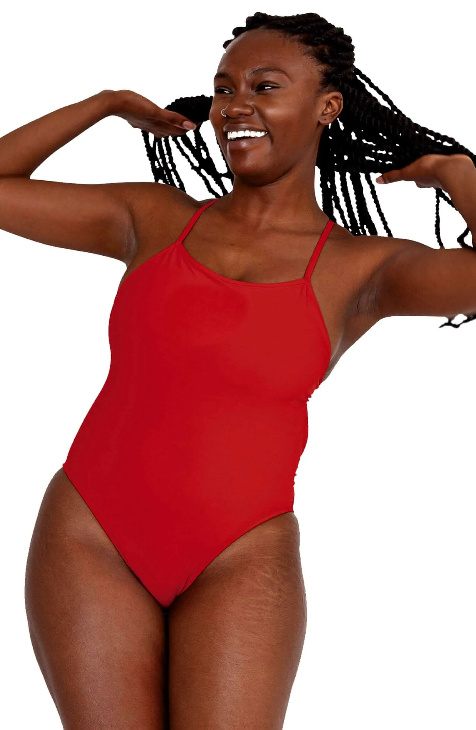 Brandon 2 Swim Onesie - Red