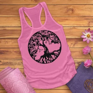 Circle Tree Of Life Racerback Tank Top