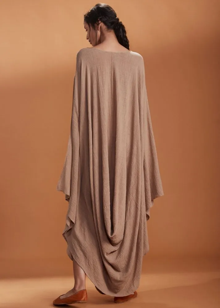 Cowl dress Kaftan style - Brown