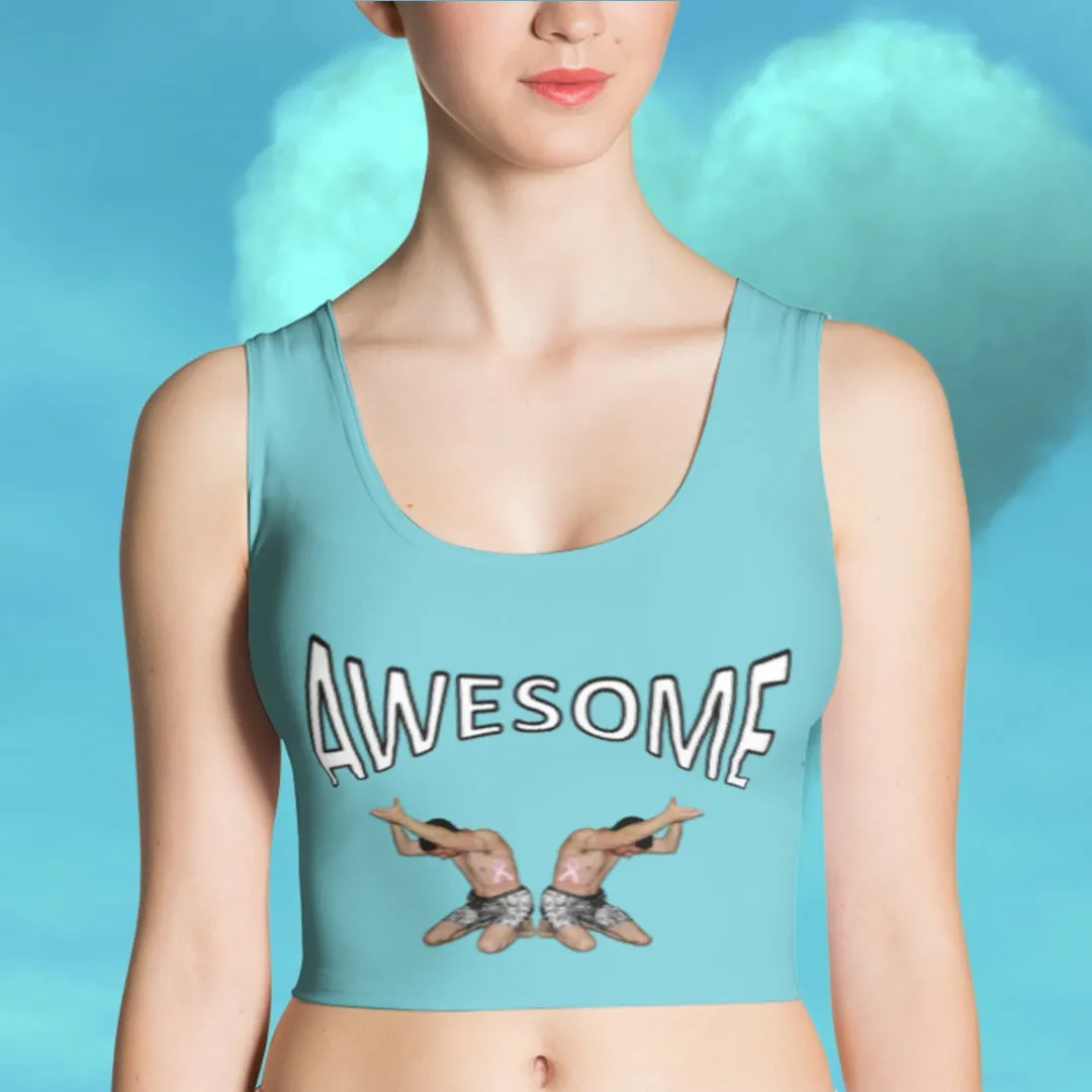 Crop Top Awesome Robin Egg Blue