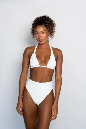 Darby Top - White Micro Ribbed