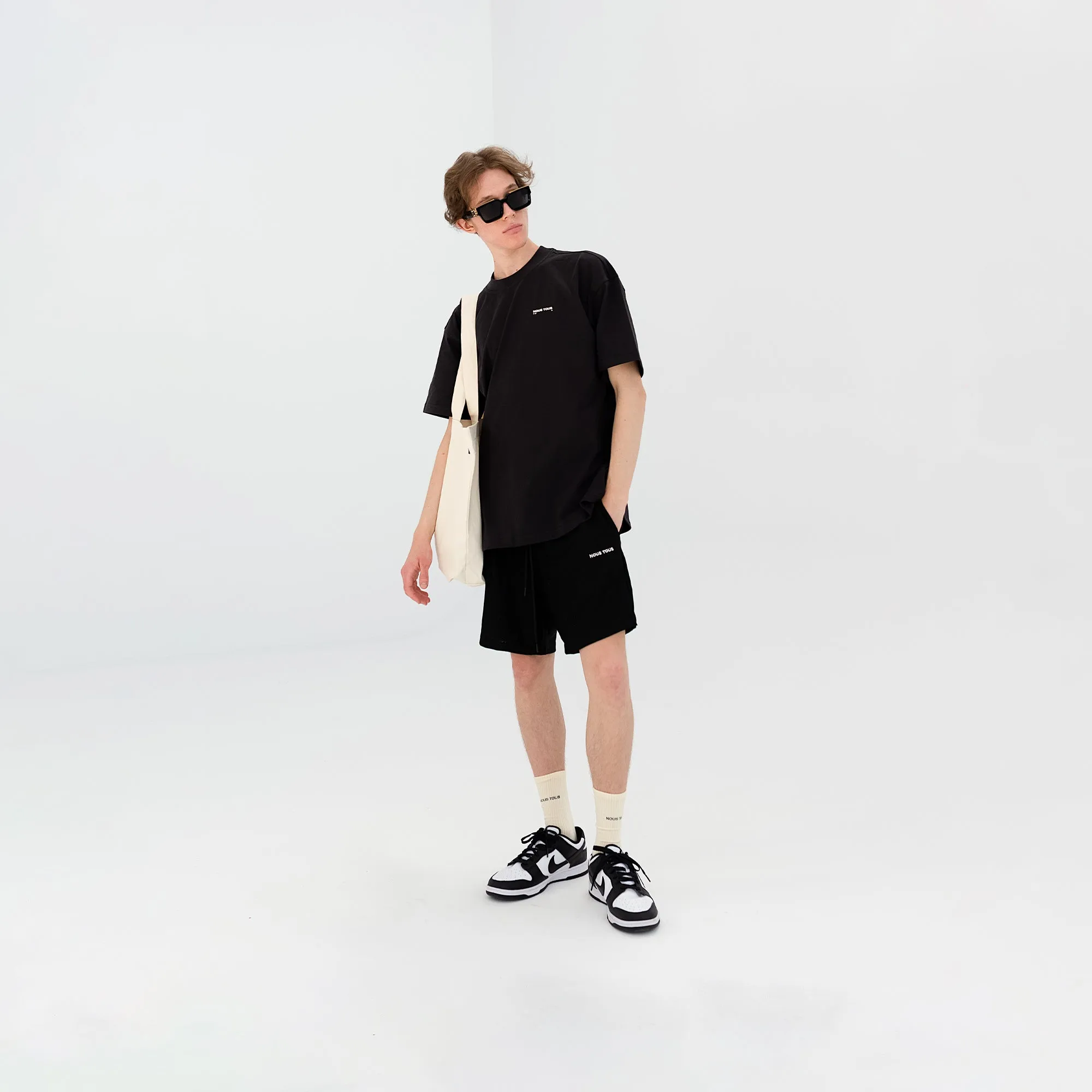 DRIP MESH SHORTS CZARNY