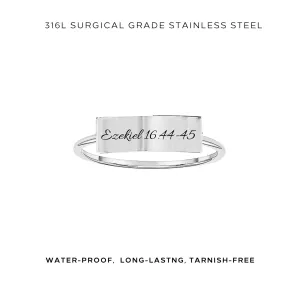 Engraved Rectangle Bar Ring - Customer's Product with price 35.00