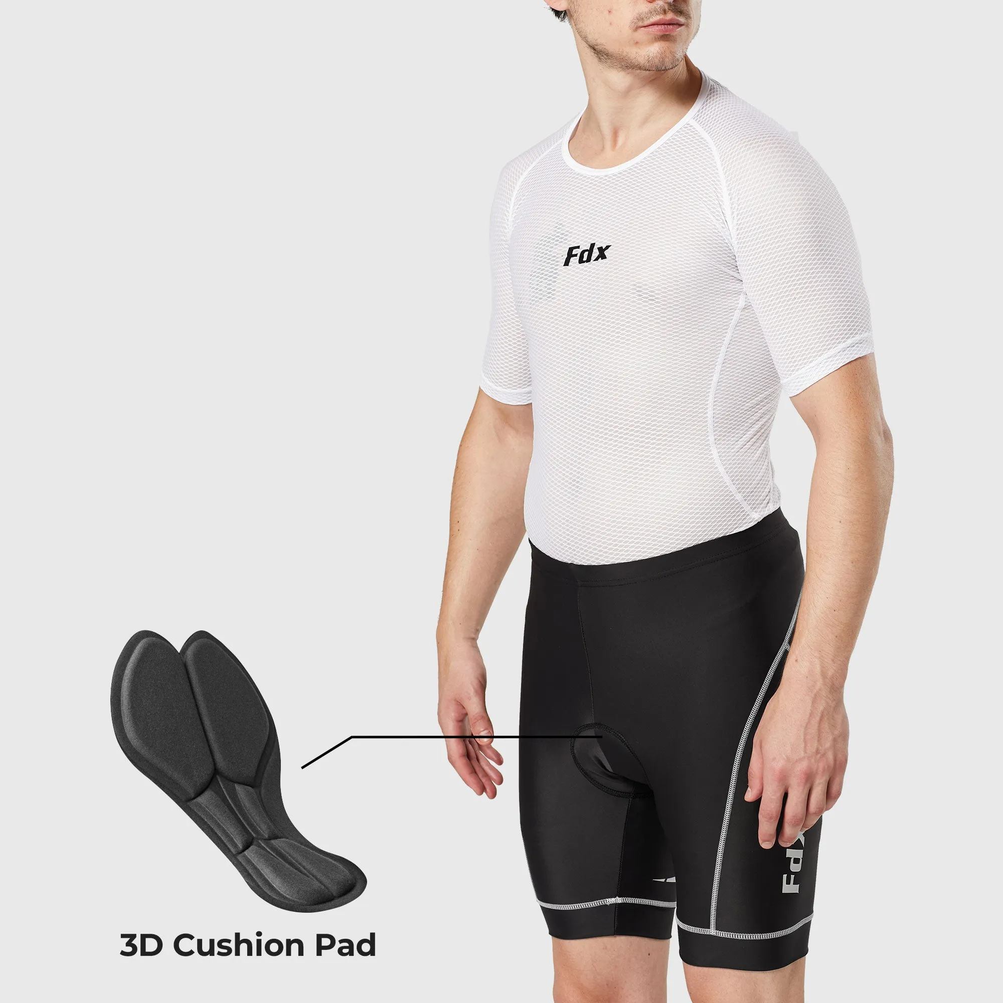 Fdx Ridest White Men's & Boy's Summer Cycling Shorts