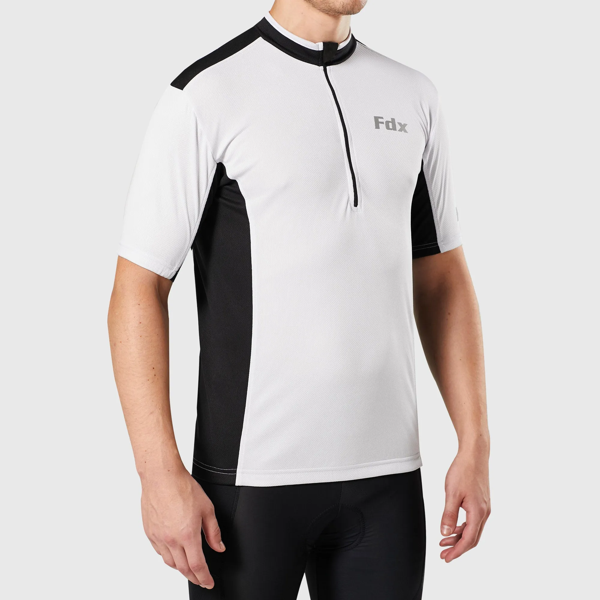 Fdx Vertex White Men's & Boy's Short Sleeve Summer Cycling Jersey