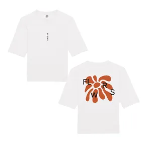 FLWRS Organic Boxy Tee - White