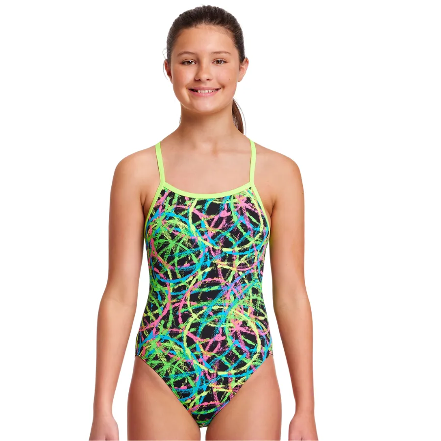 Funkita Girls Single Strap One Piece FS16G - Burnouts