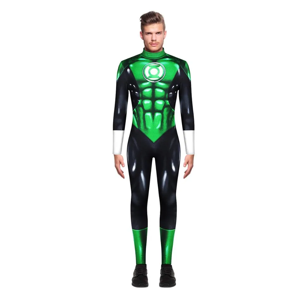 Green Lantern Jumpsuit Costume for Men