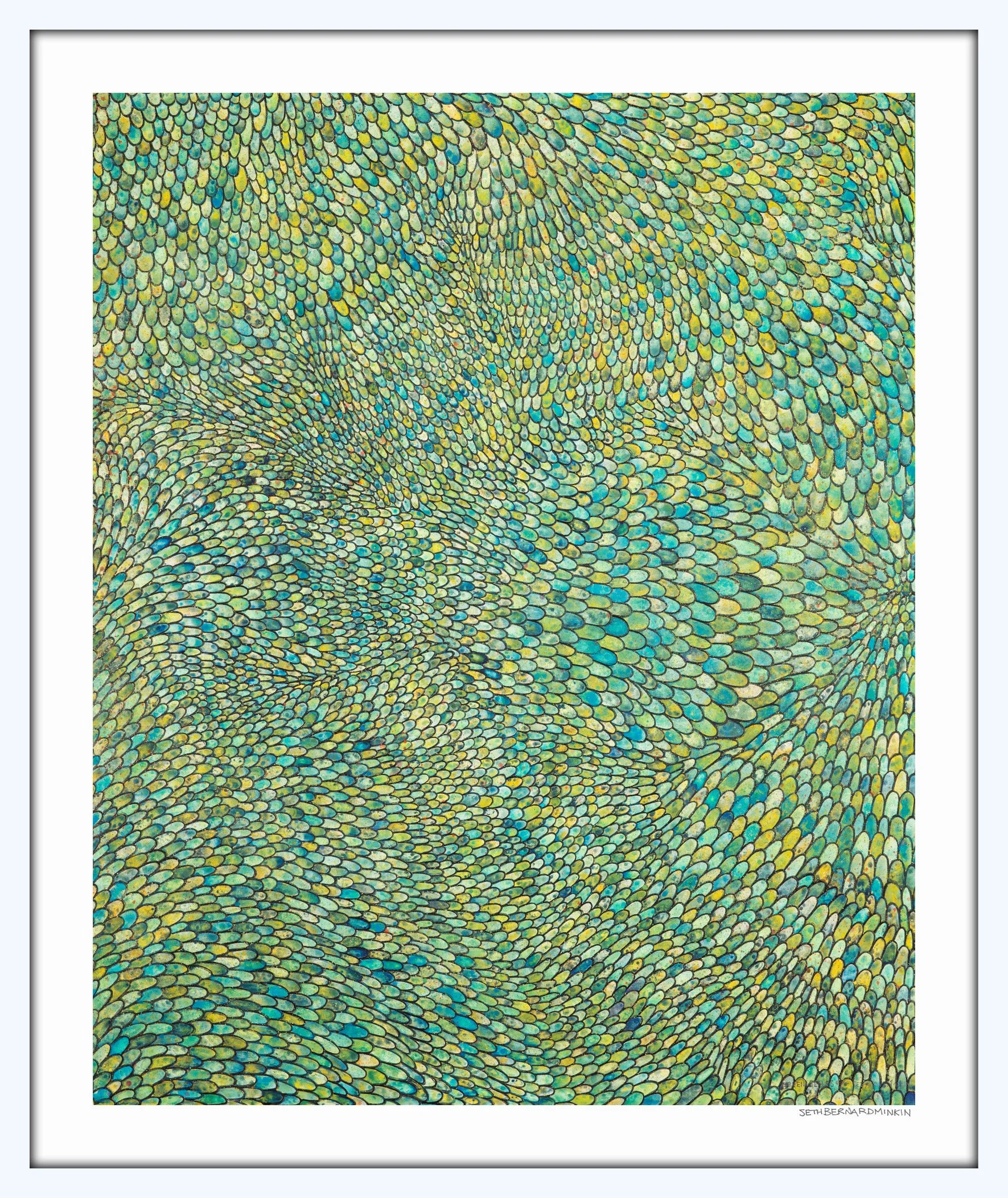 [green scales diptych][limited edition print set by seth b minkin]