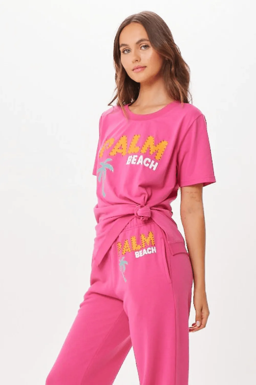 Hot Pink Palm Beach Jet Setter T-Shirt