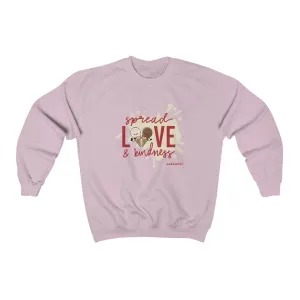 Ice Cream, Love & Kindness - Relaxed Fit Crewneck Sweatshirt