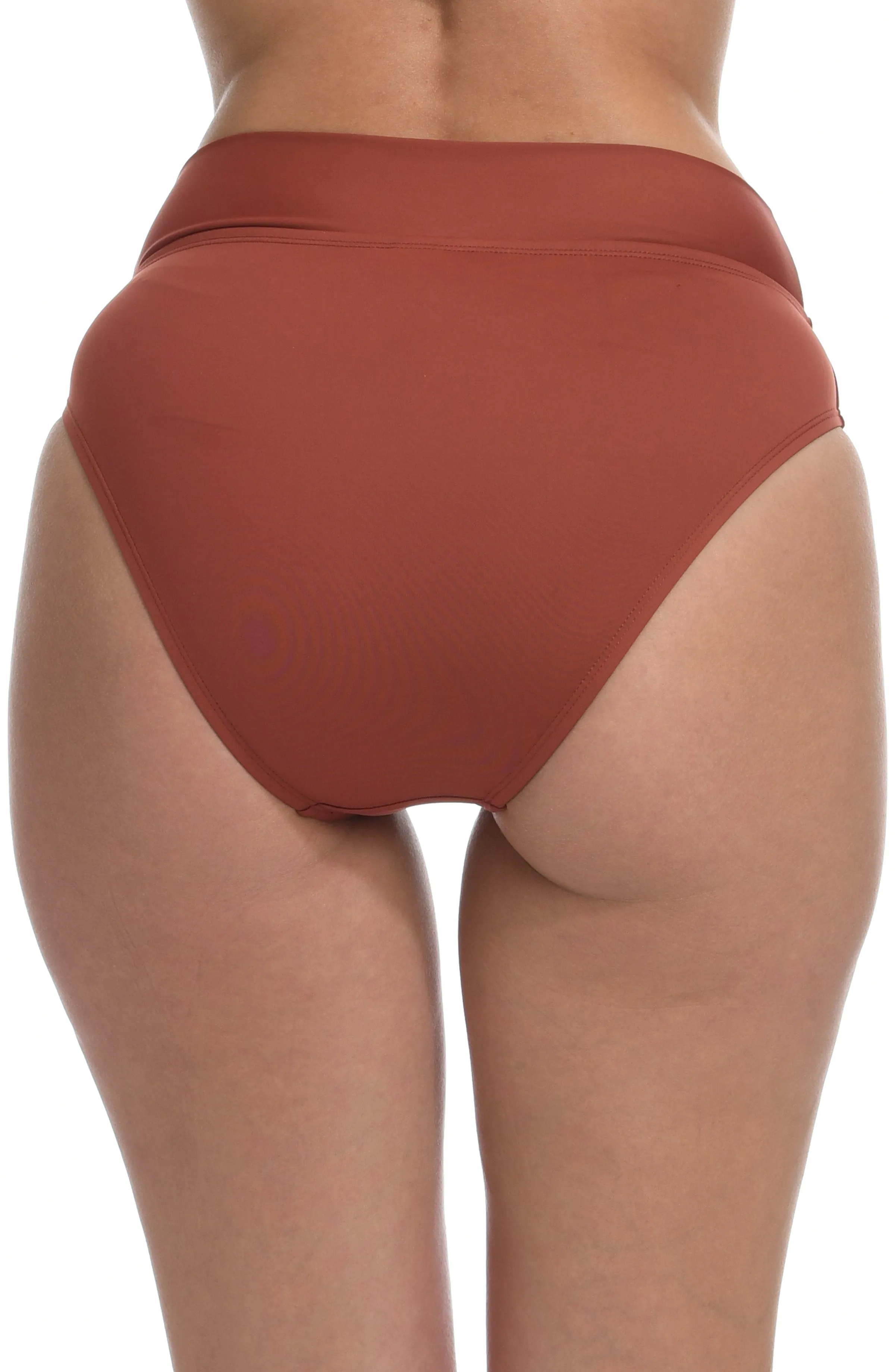 Island Goddess Crossover High Waist Bottom - FINAL SALE - Cinnamon