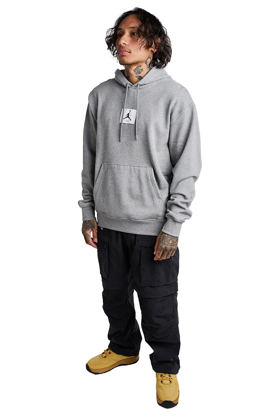 Jordan Flight Fleece Hoodie 'Carbon Heather/Sail'