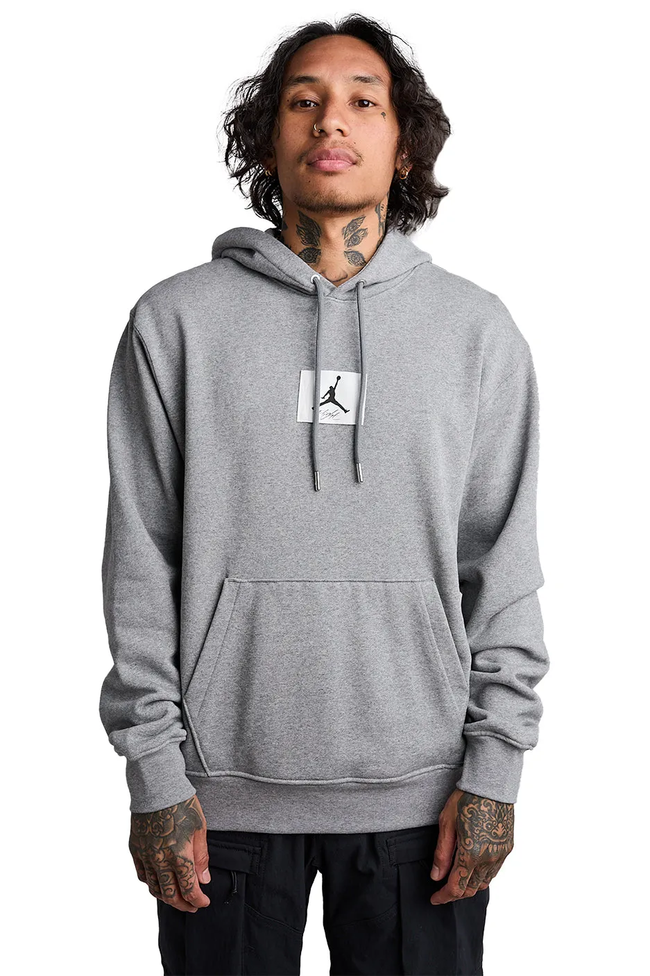 Jordan Flight Fleece Hoodie 'Carbon Heather/Sail'