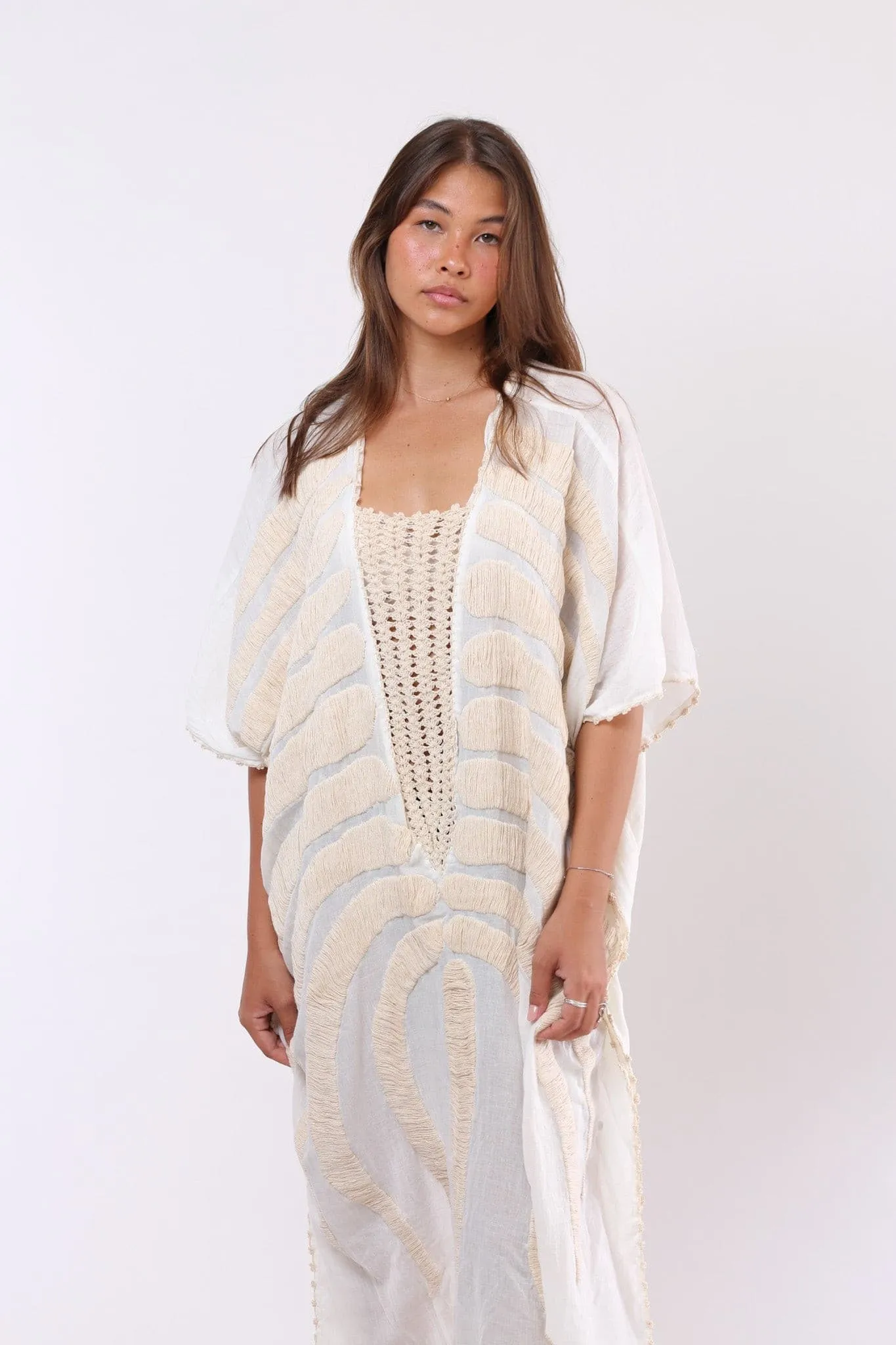 KAFTAN MARIE CLAIRE CREAM ON CREAM