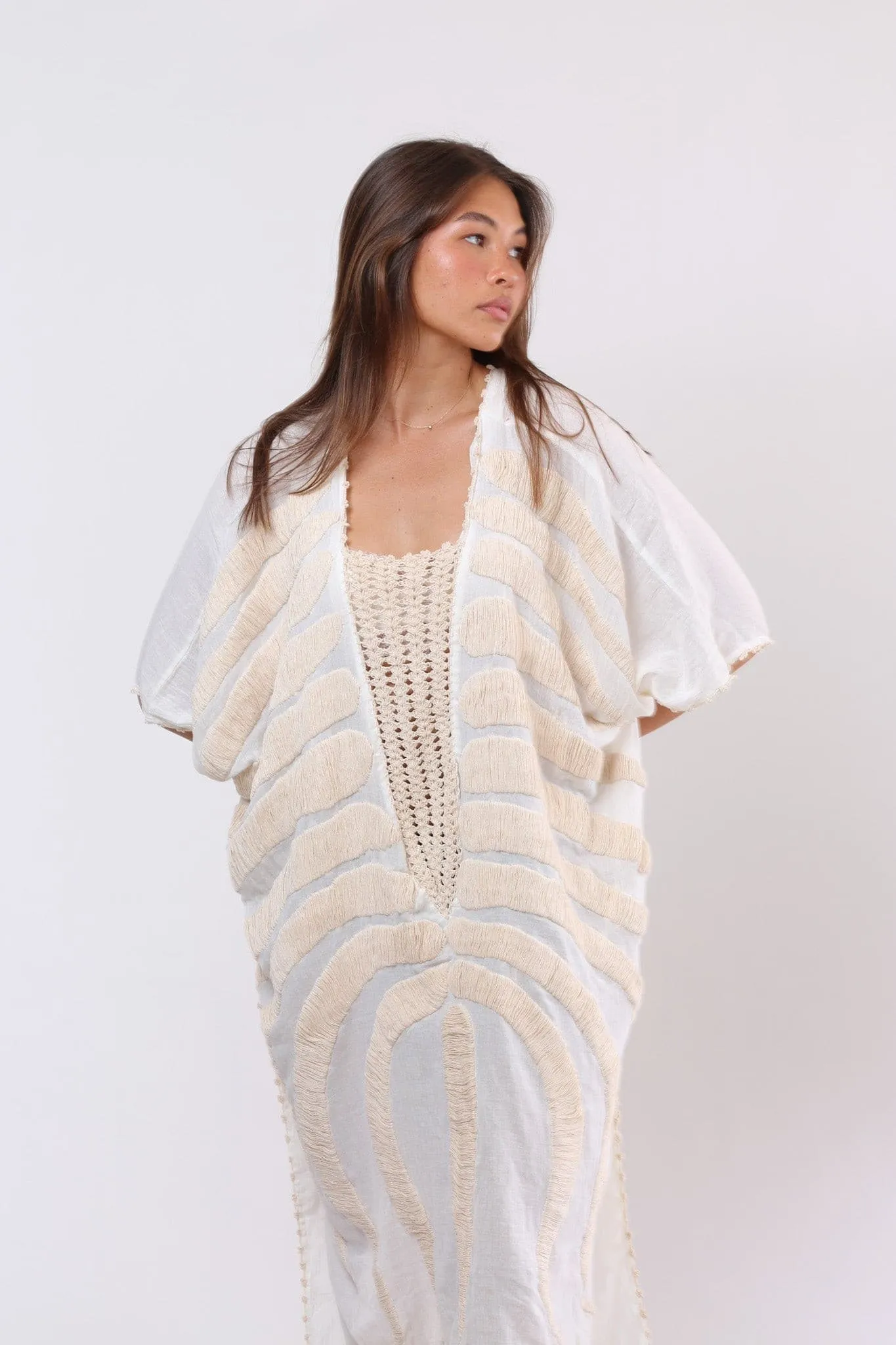 KAFTAN MARIE CLAIRE CREAM ON CREAM