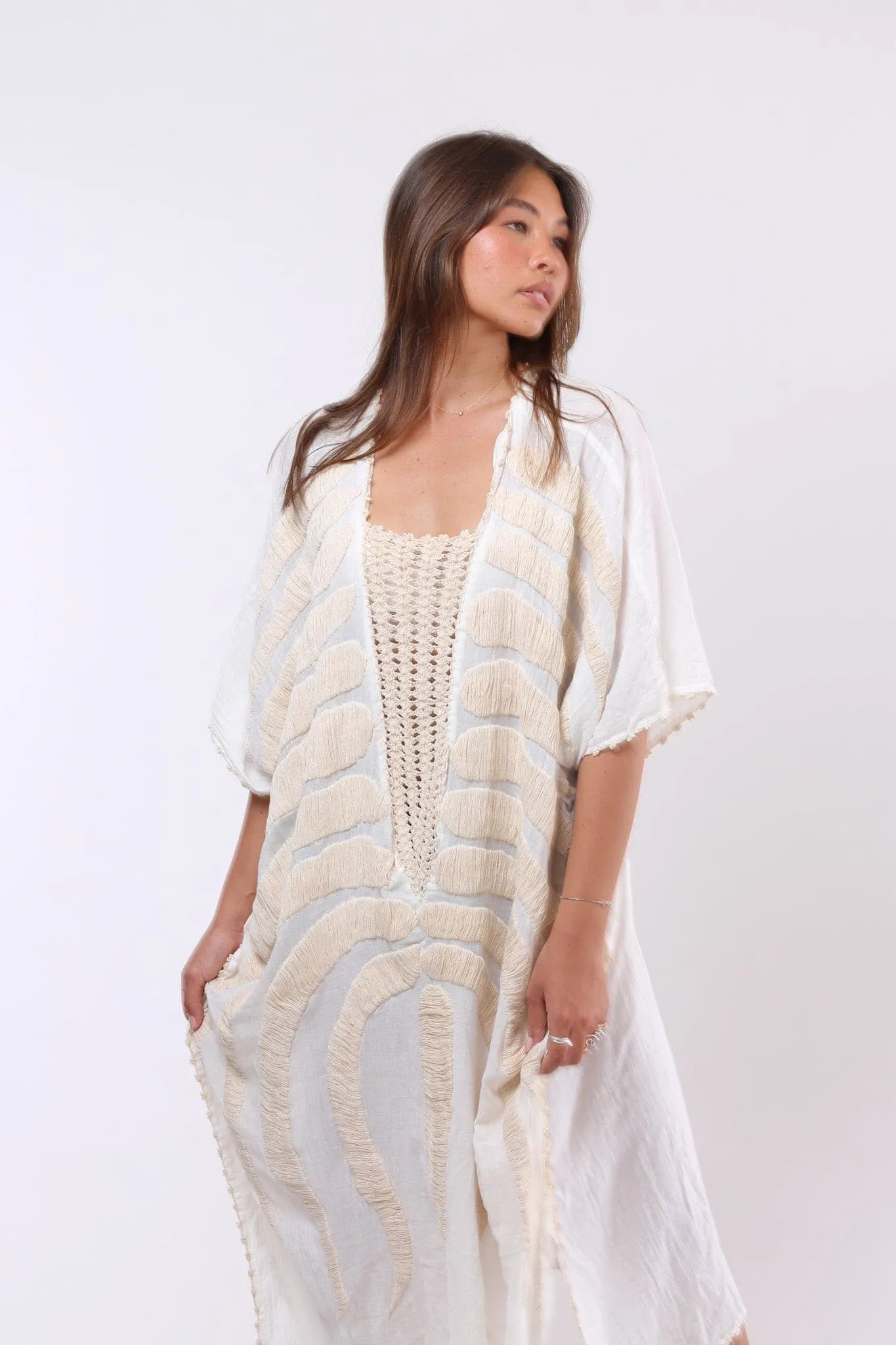 KAFTAN MARIE CLAIRE CREAM ON CREAM