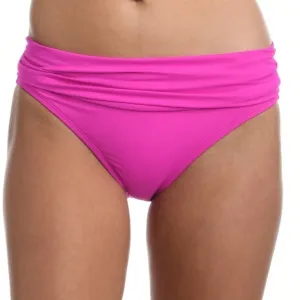 La Blanca Island Goddess Shirred Band Hipster Swim Bottom - Orchid 12