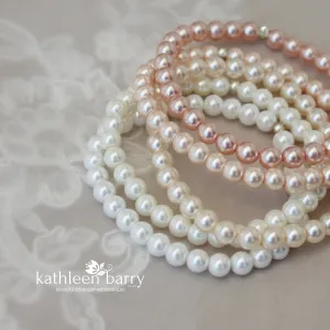 Linda Pearl Stacking Bracelet - Bridesmaid retinue gift assorted pearl colors available (sold individually)