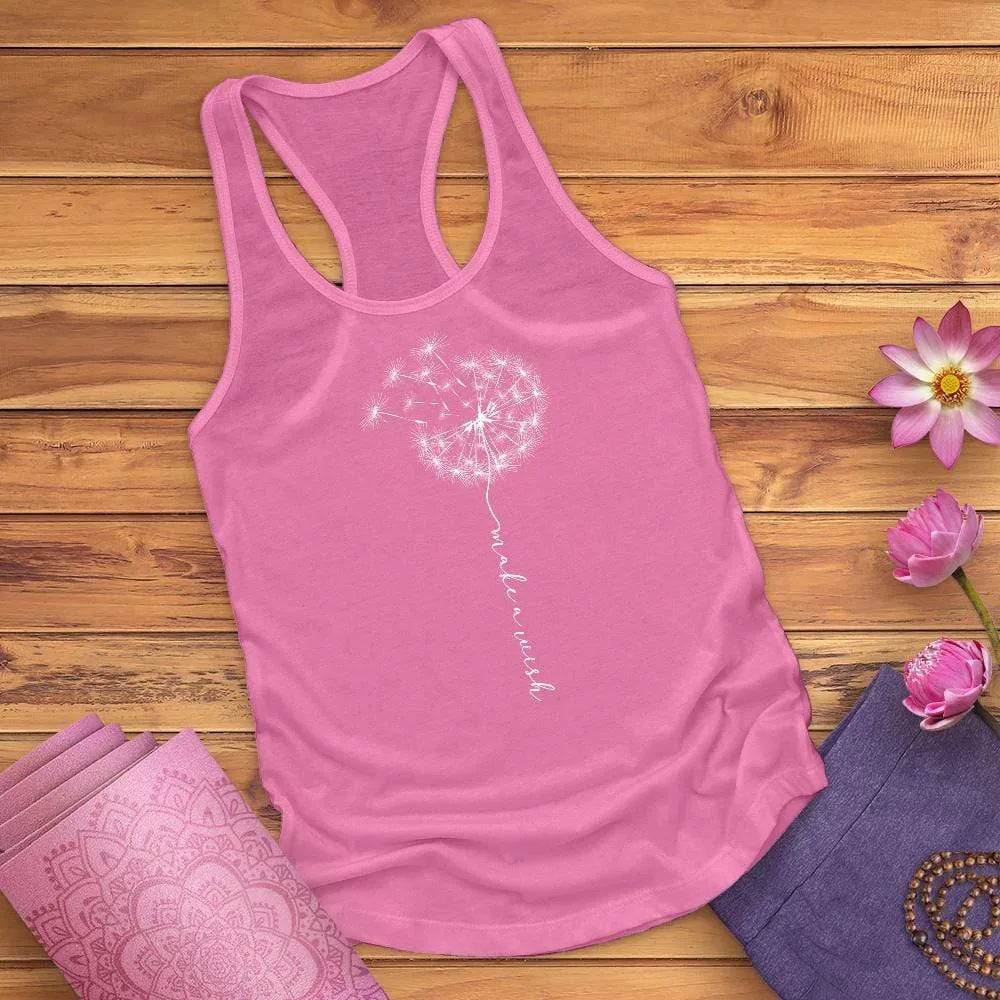 Make A Wish Dandelion Racerback Tank Top