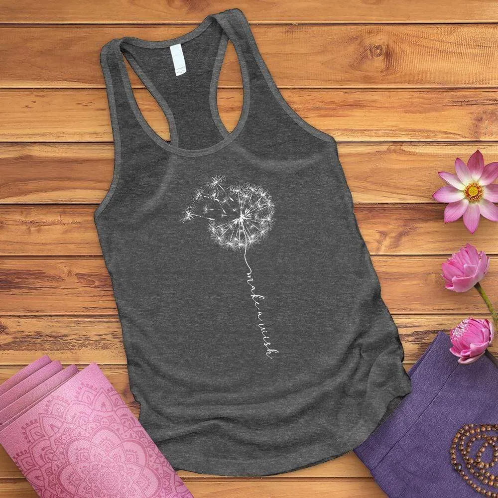 Make A Wish Dandelion Racerback Tank Top