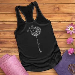 Make A Wish Dandelion Racerback Tank Top