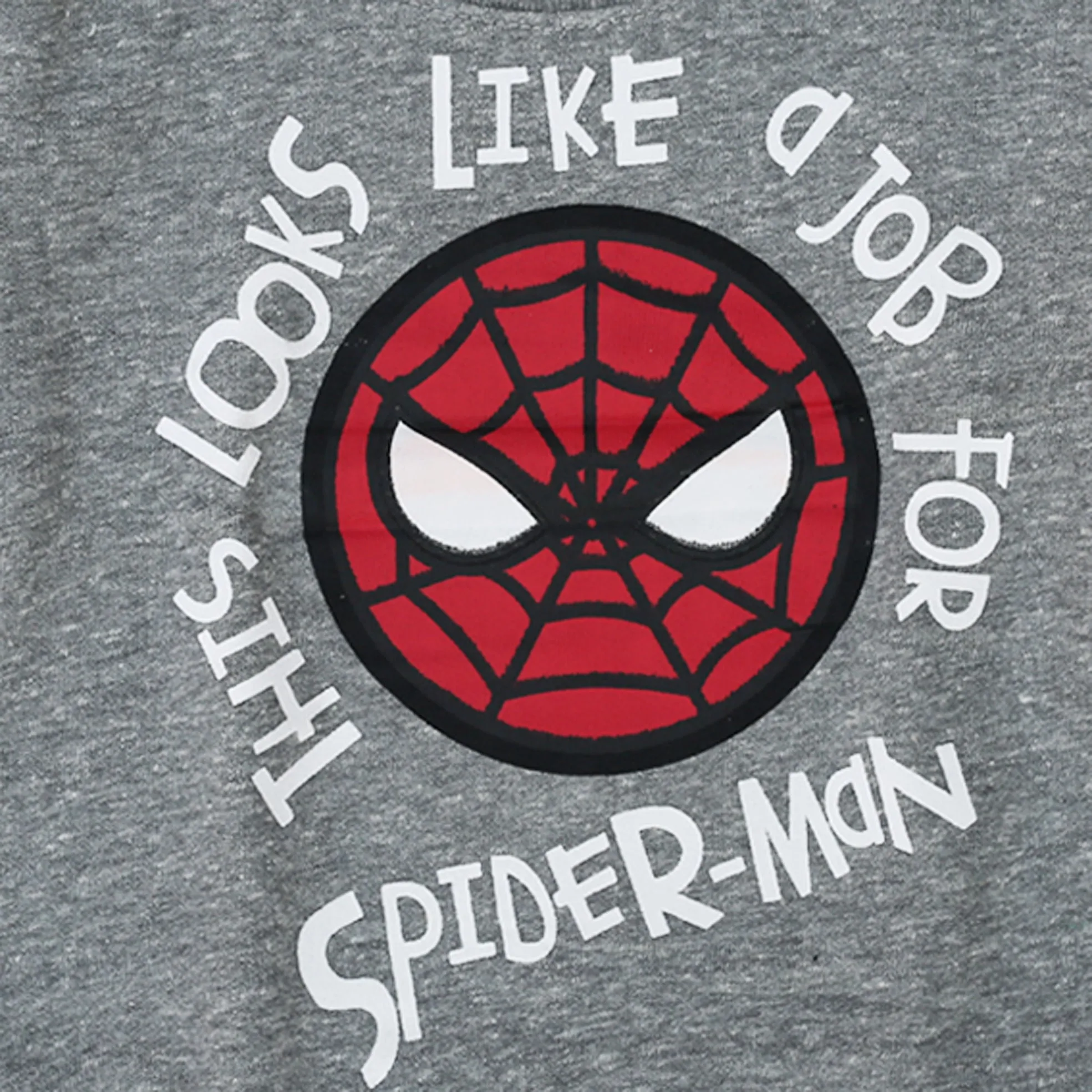 M.A.N.G.O - Kids 'Grey' Crew Neck Spiderman Printed Terry Sweatshirt MG1188