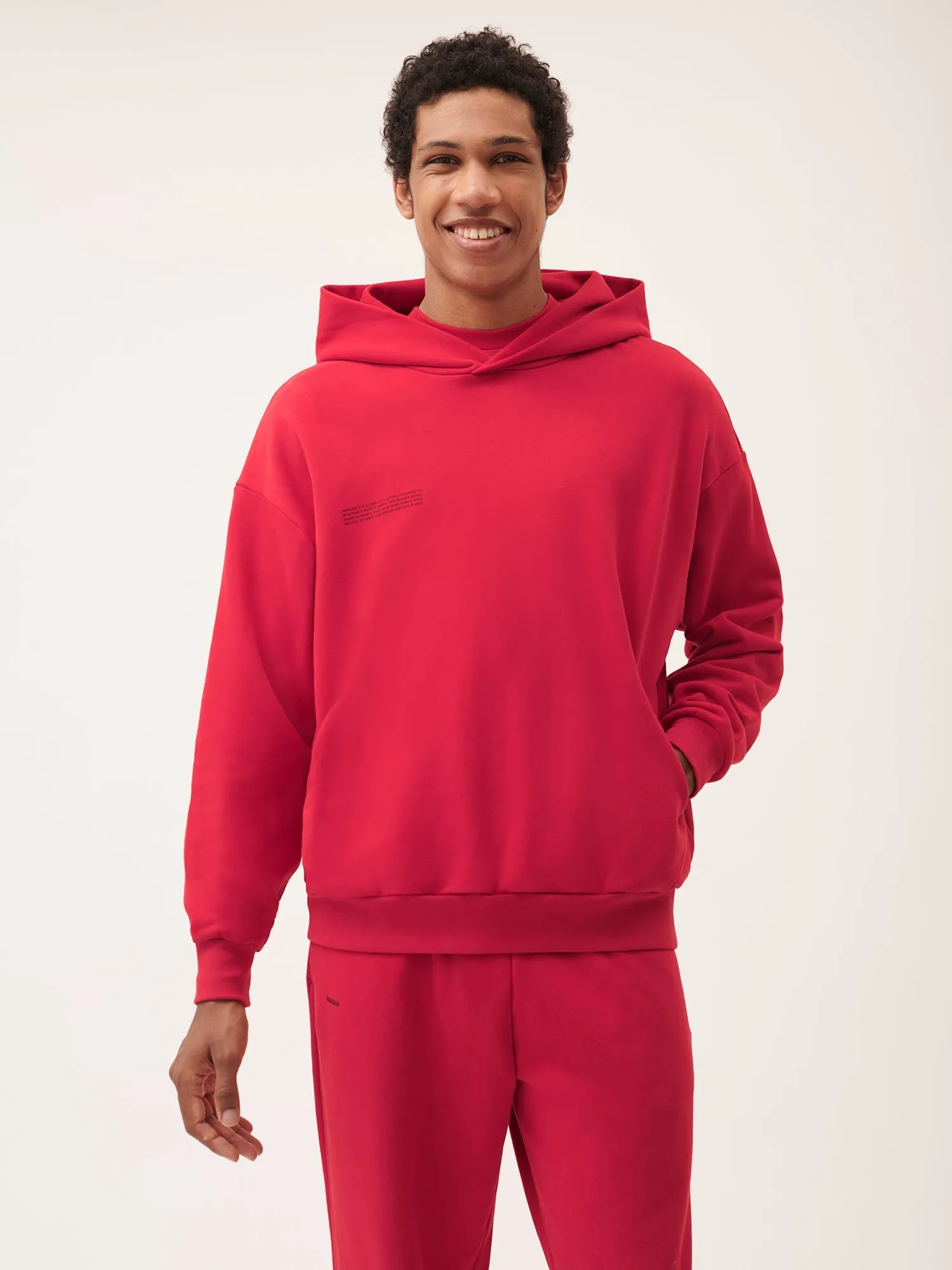 Mens 365 Midweight Hoodie—Goji berry red