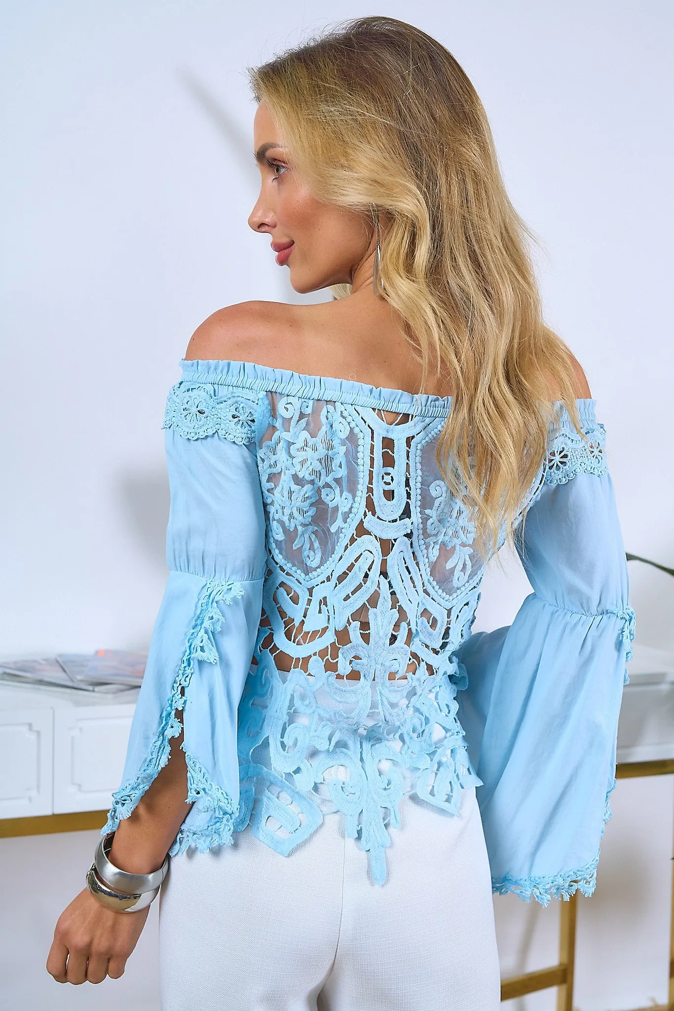 Off the Shoulder Lace Top